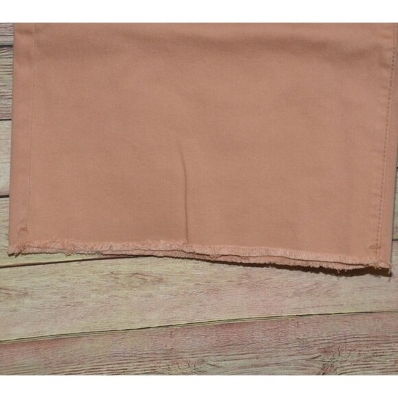 NWT Mud Pie Women's Crawford Wide Leg Jeans Raw Hem Ladies L Brown High Rise - Picture 4 of 11